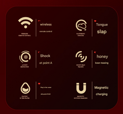 Red  Wearable Vibrating Stimulator with Remote - Dual-Action Couples' Toy