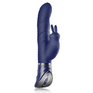 Blue Dual-Action Rabbit Vibrator - Female Pleasure Toy (USB Rechargeable)