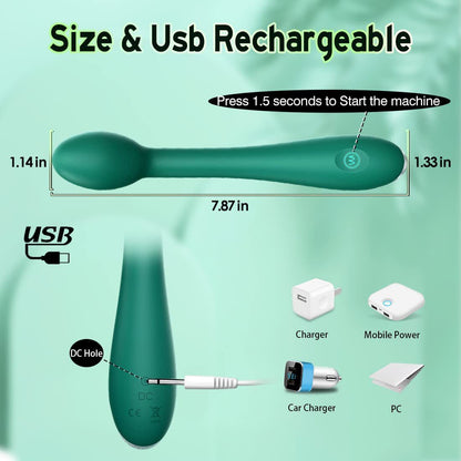 Green G-Spot Vibrator with 12 Vibration Modes - Unisex Pleasure Toy